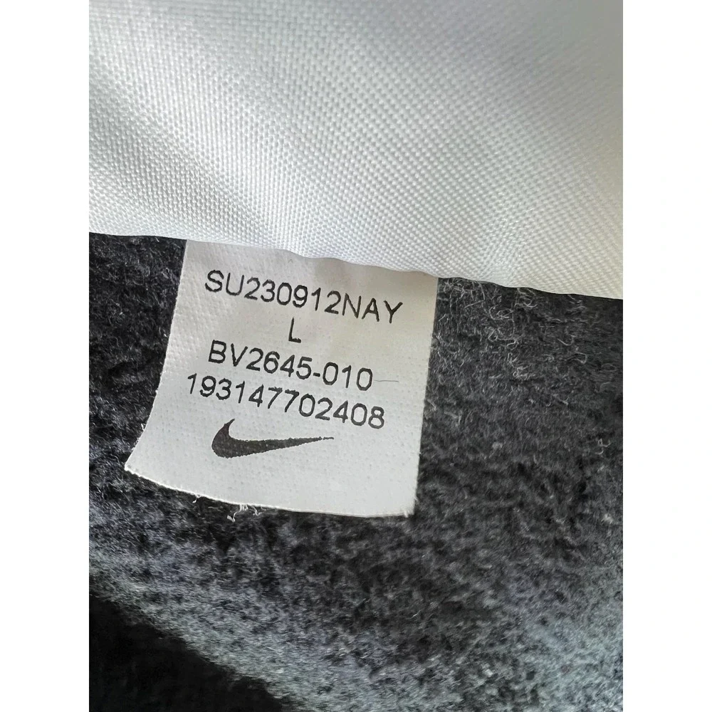 Nike Mens Club Fleece Full Zip Hoodie Black Swoosh Sweatshirt BV2455-010 L